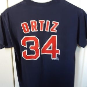 Youth Red Sox T Shirt - 34 Ortiz Youth Large